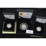 Three Royal Mint silver Proof Coins - Edinburgh Pi