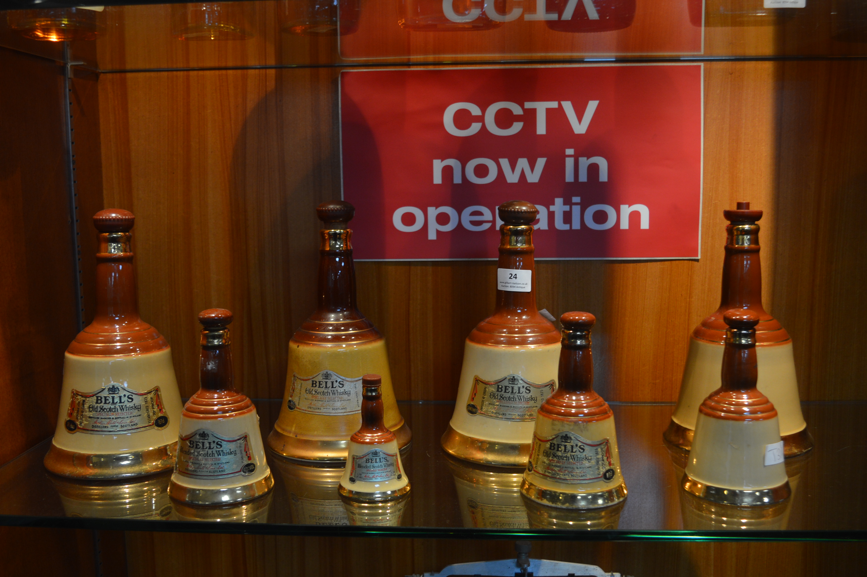 Empty Bells Whisky Display Bottles