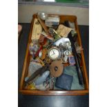 Tray Containing Collectable, Bicycle Pumps, Pens,