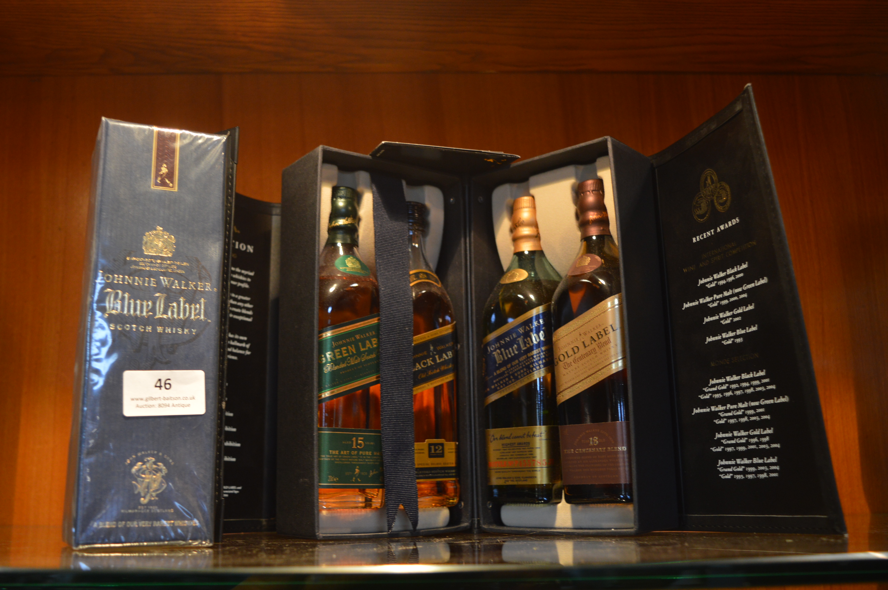 Johnnie Walker Whisky Collection - Blue, Green, Black and Gold Labels