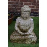 Carved Granite Buddha 50cm Tall