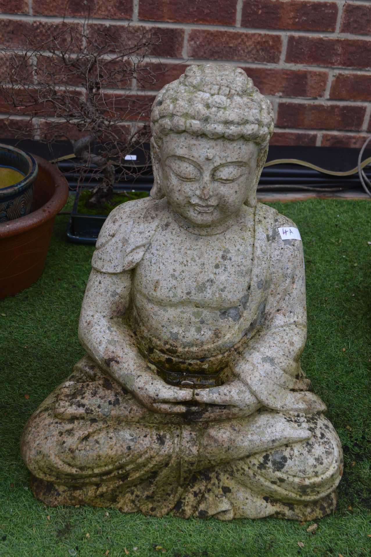Carved Granite Buddha 50cm Tall