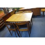 Retro Mcintosh Extending Dining Table with Four Vi