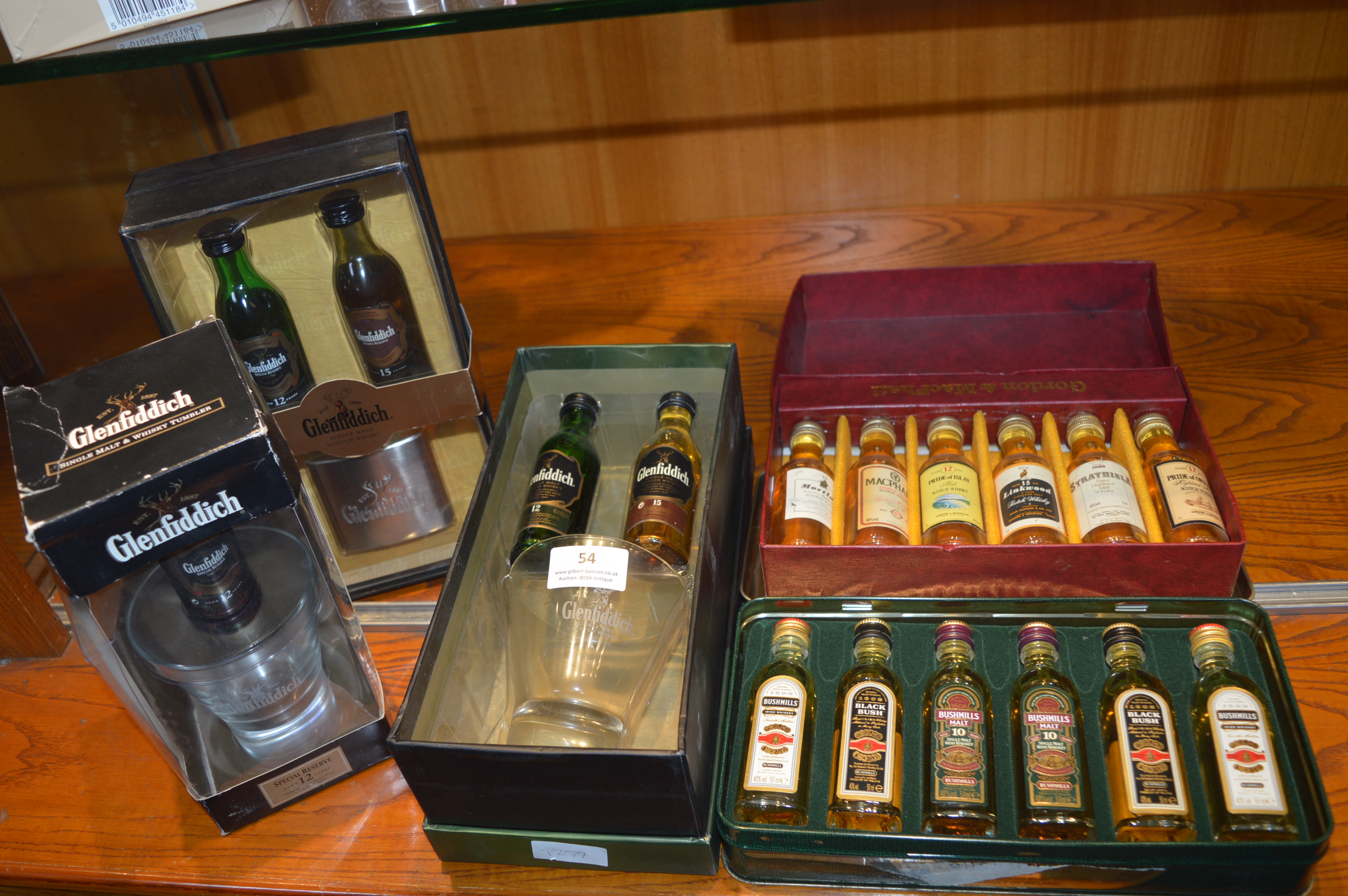 Miniature Whiskys - Glenfiddich, Bushmills etc