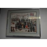 Framed Lowry Print Laying Foundation Stone