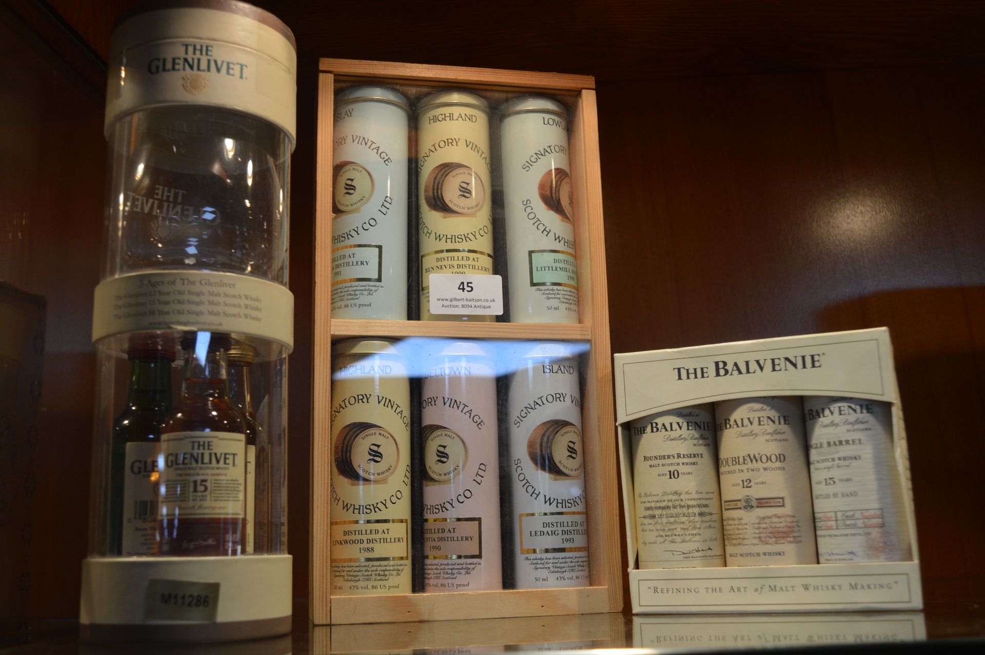 Scotch Whisky Miniatures - Balvenie, Glenlivet etc