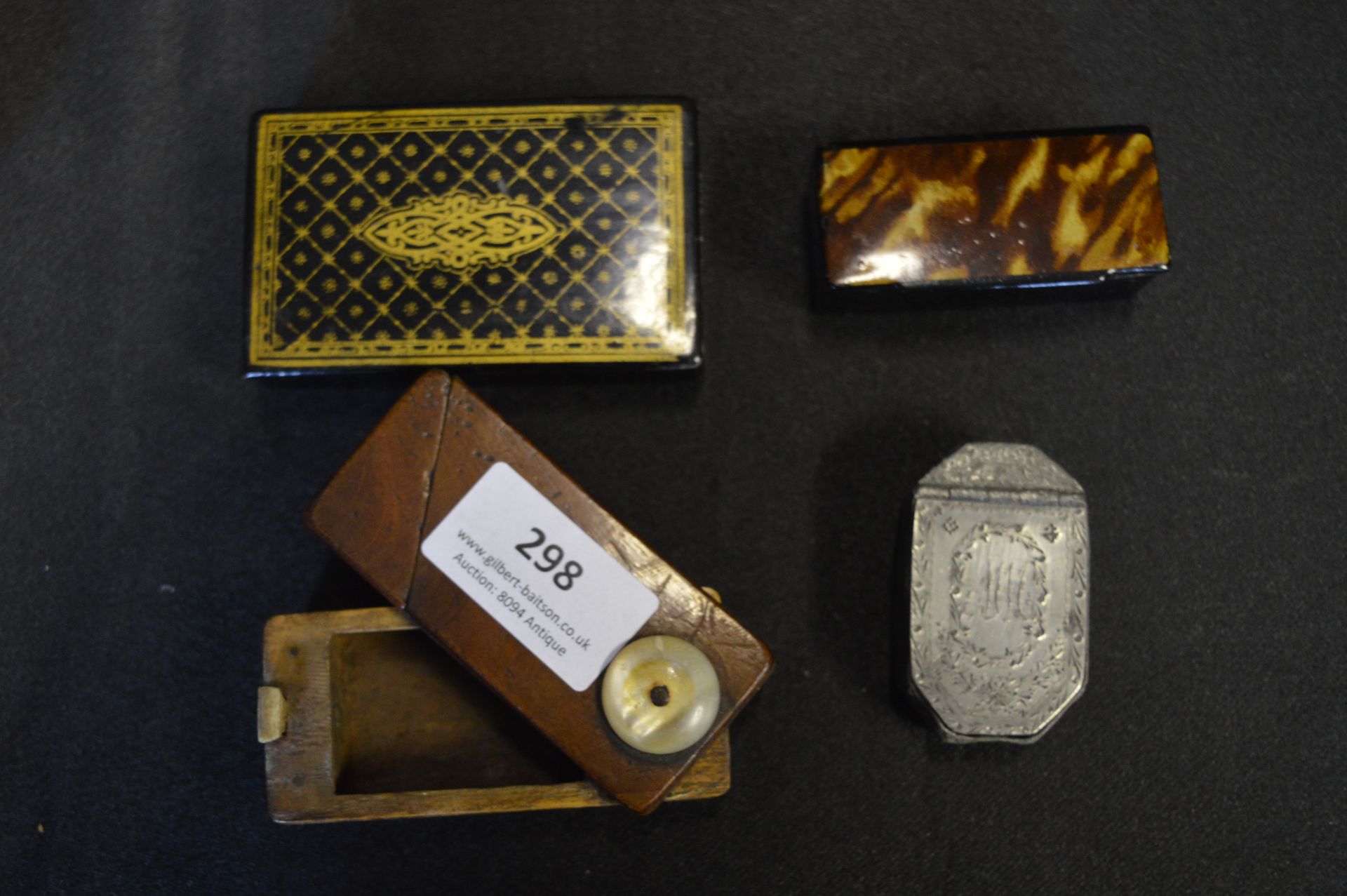 Four Victorian Snuff Boxes