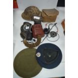 War Time Military Equipment - Gas Masks, Helmets,