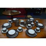 Hornsea Pottery Dinner Service - Contrast Pattern