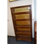 Five Height Mahogany Bookcase with Drop Down Bevel
