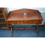 Two Drawer Mahogany Console Table