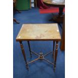 Turned Mahogany Side Table - Top Needs Restoration