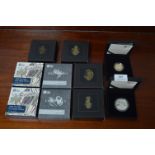 Ten Royal Mint Assorted Silver Proof Coins includi