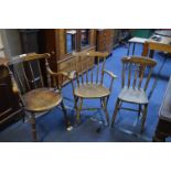 Captains Chair & Two Kitchen Chairs