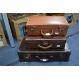 Three Small Vintage Suitcases