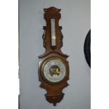 Oak Framed Aneroid Barometer