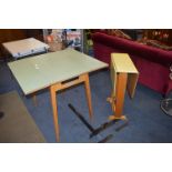 Two Formica Topped 1950s Drop Leaf Kitchen Tables