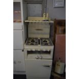 New World 1950s Cream Enameled Gas Oven