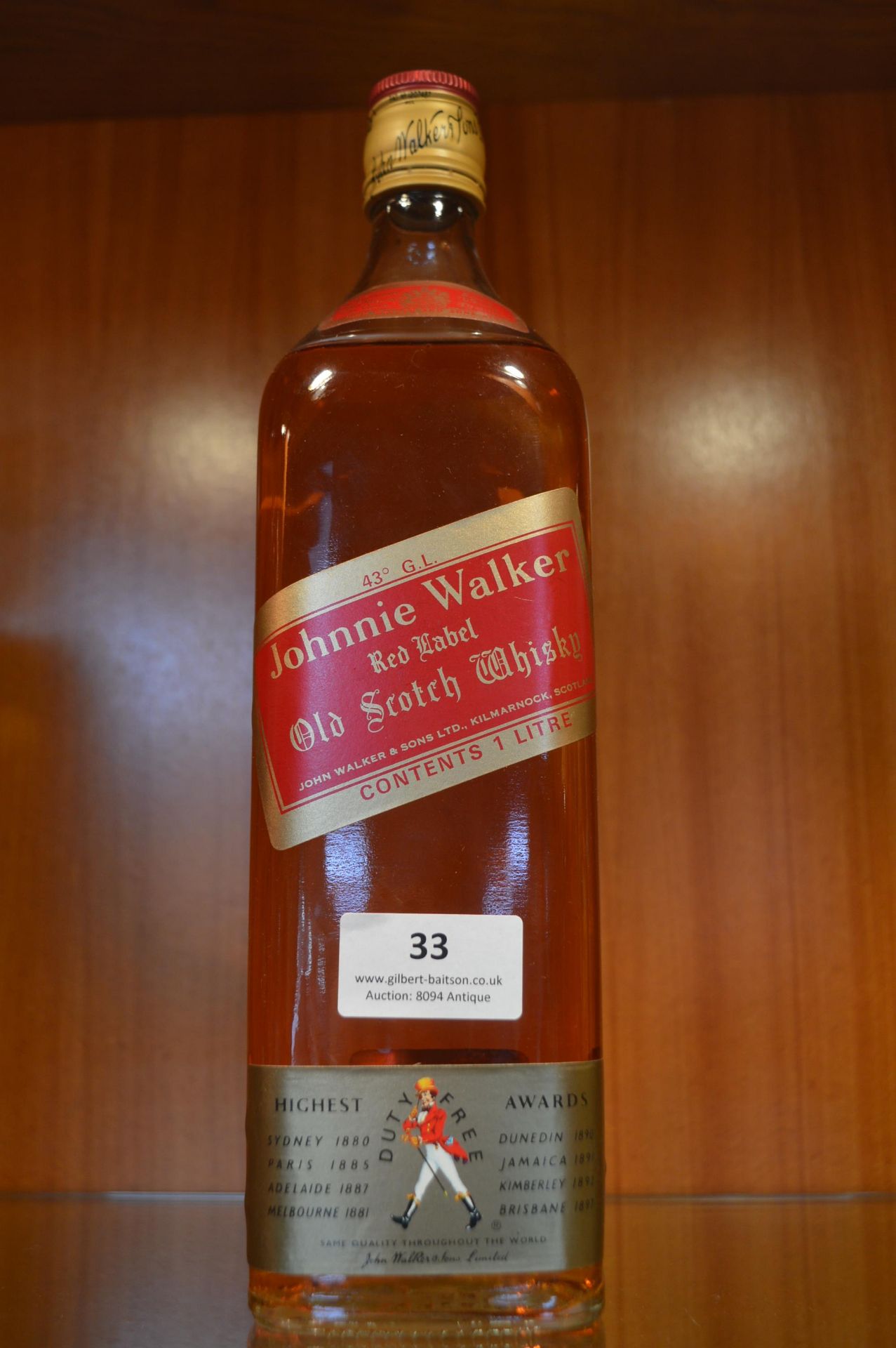 1 Litre Bottle of Johnnie Walker Red Label Scotch Whisky