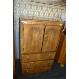 Art Deco Walnut Veneer Storage Unit Three Drawers