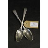 Pair of Hallmarked Silver Spoons - London 1802