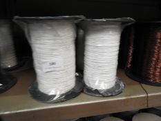 *Four Rolls of White Braided Thread