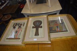 Three Gilt Framed Egyptian Prints