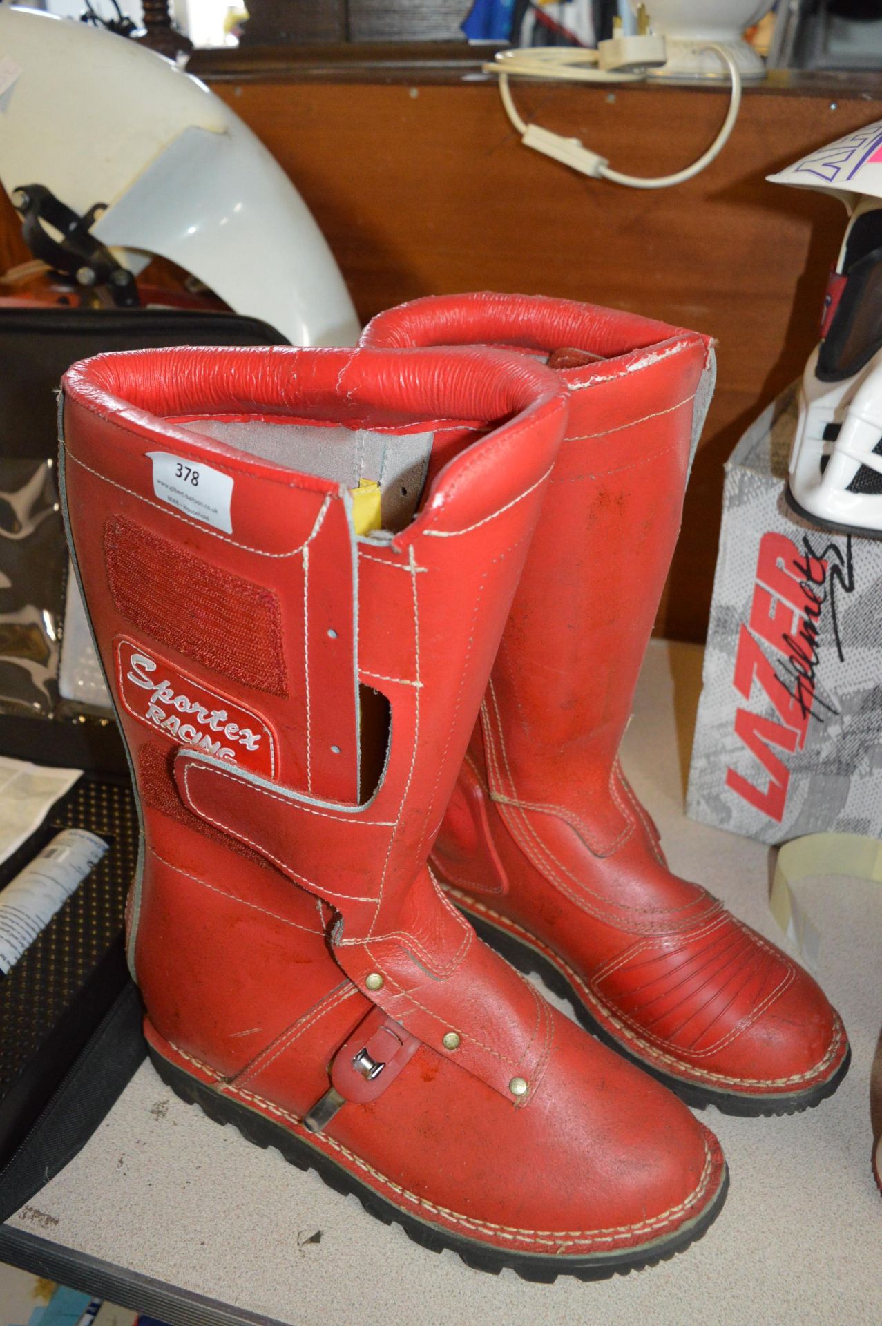 Sportex Red Racing Motorbike Boots Size: 12