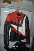 Frank Thomas Retro Leather Motorbike Jacket Size: