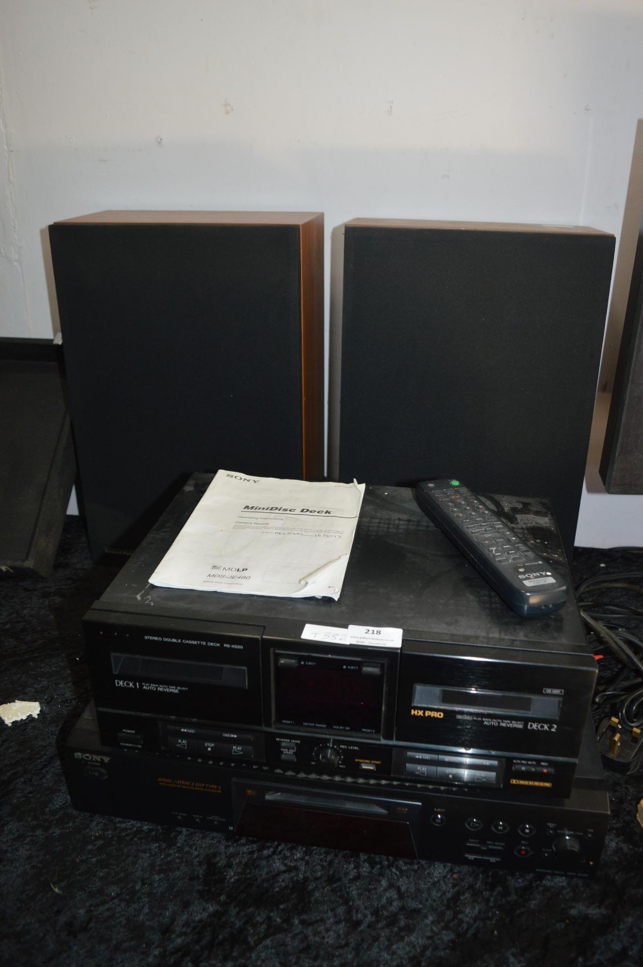 Sony Minidisc Deck, Double Cassette Deck and a Pan