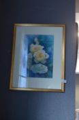 Gilt Framed Print of Roses
