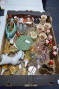 Tray Lot of Vintage Collectibles, Pixies, Miniatur