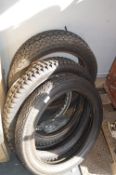 Five Assorted Motorbike Tyres (Dunlop Spectra 3.2.