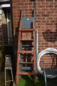 Two Set of Painted Wooden Step Ladders