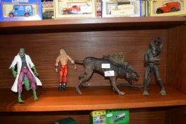 Four Toys: The Lizard, Xenomorph, Warg and a Wrest