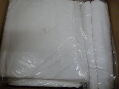 *12 White Crushed Taffeta 132" Round Tablecloths