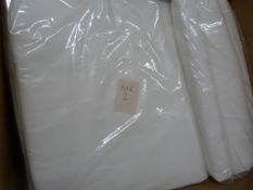 *10 White Crushed Taffeta 132" Round Tablecloths