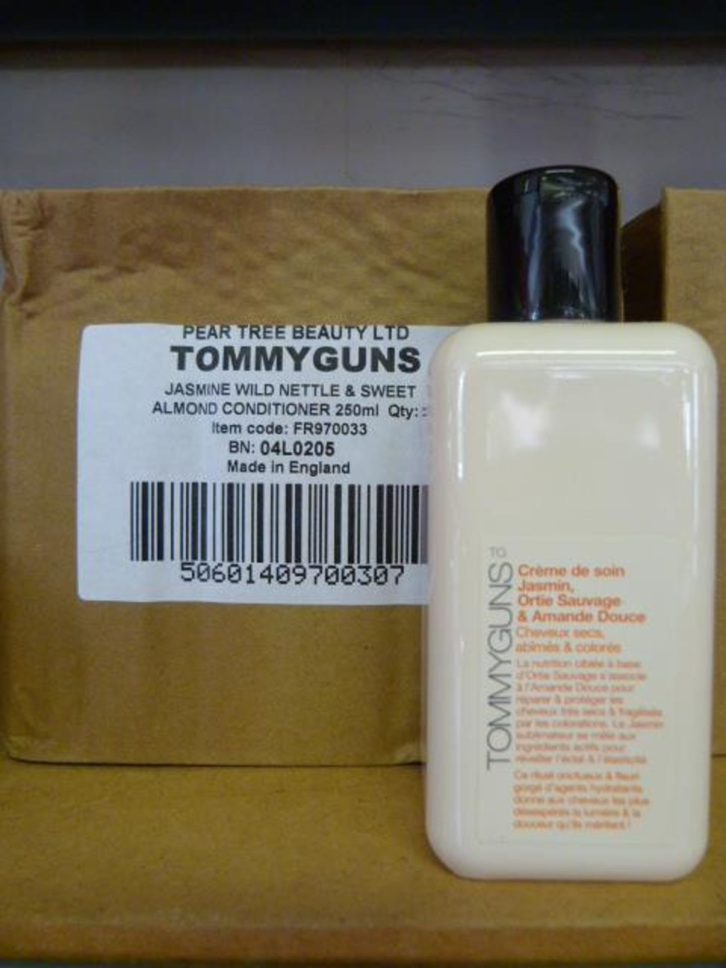 Six 250ml Bottles of Tommyguns Jasmine, Wild Nettle & Sweet Almond Conditioner (RRP £3.95 Per