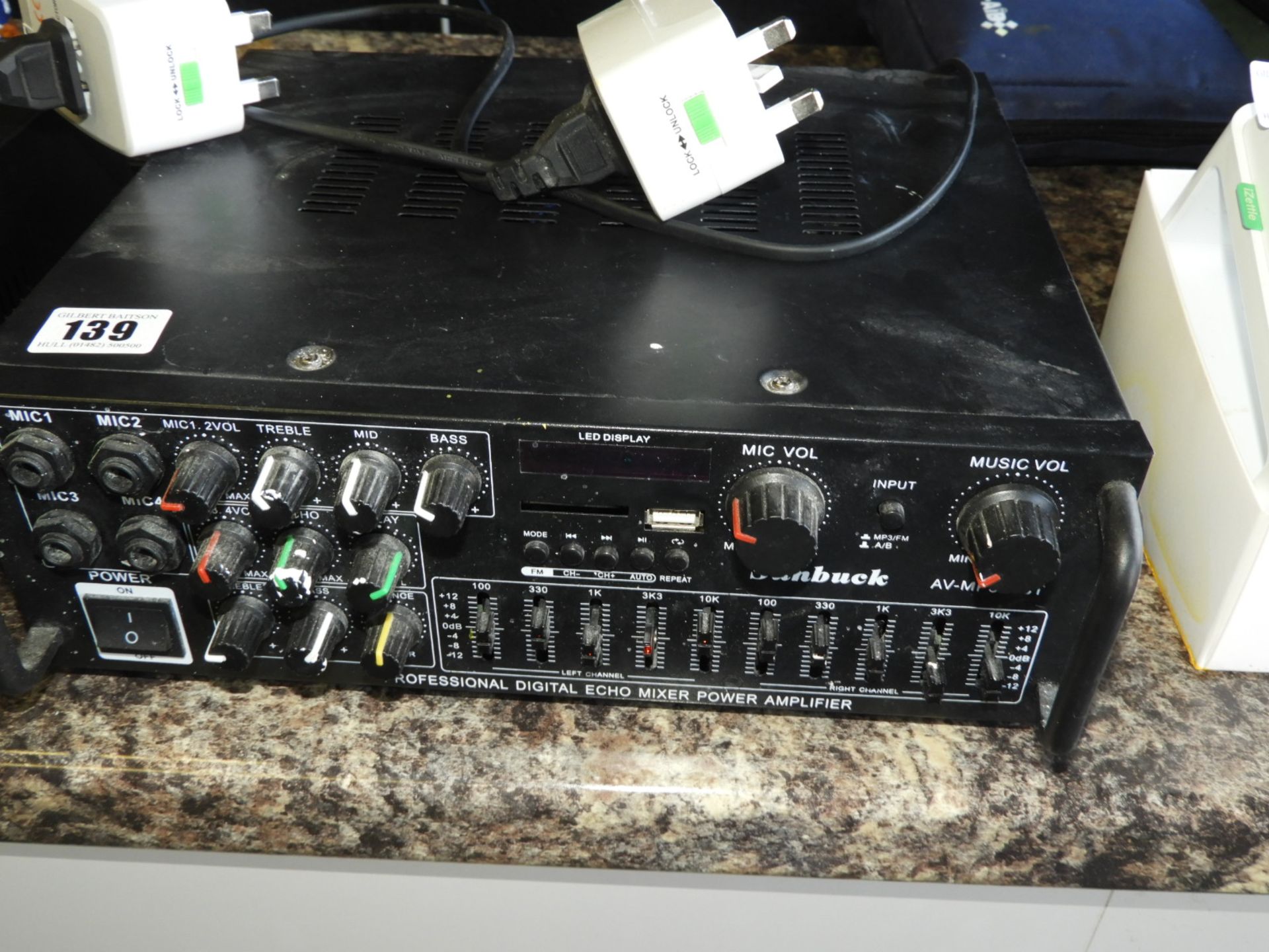 Sunbuck Model AV-MP326BT Professional Digital Echo Mixer Power Amplifier