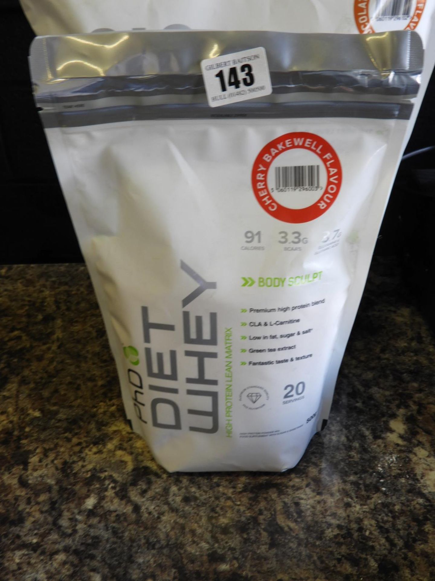 500g Bag of PHD Diet Whey Cherry Bakewell Flavour