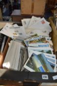 Large Collection of Postcards an First Day Covers