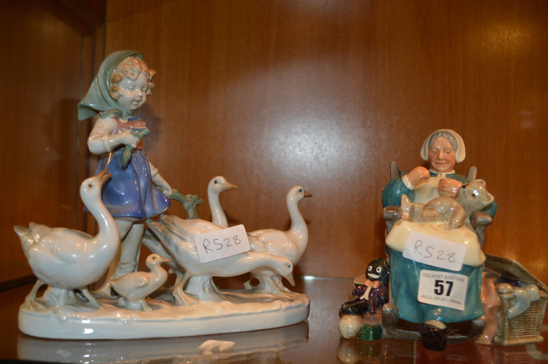 Royal Doulton Nanny Figurine and a Goose Girl