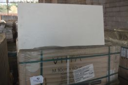 *40 Boxes of Vitra Beyaz 30x60cm Matt White Tiles