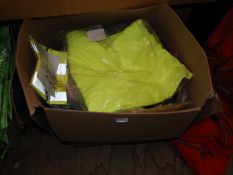 *Mixed Box of Assorted Fabrics, High Vis Vests, et