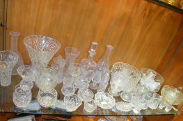 Large Selection of Cut Glass Crystal Bowls, Decant