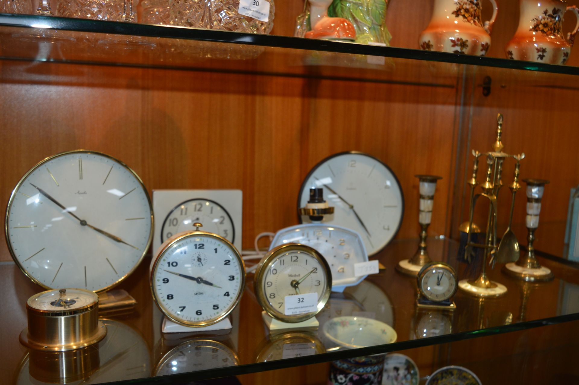 Vintage Alarm Clocks, Miniature Companion Set, etc