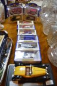 Ten Vintage Diecast Delivery Vehicles and a Burago Bugatti Type 55 Model