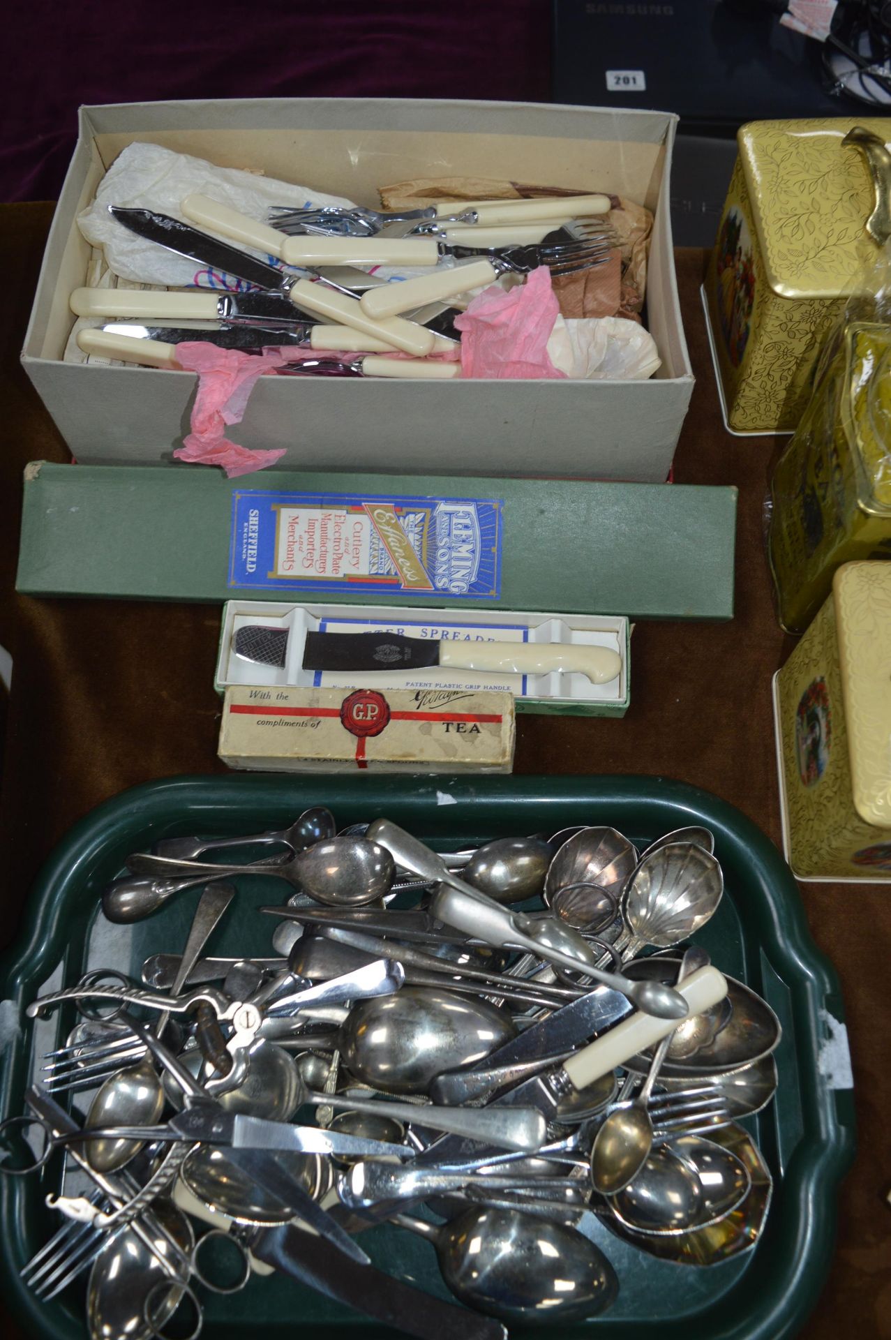 Boxed Sets and a Tray of Cutlery