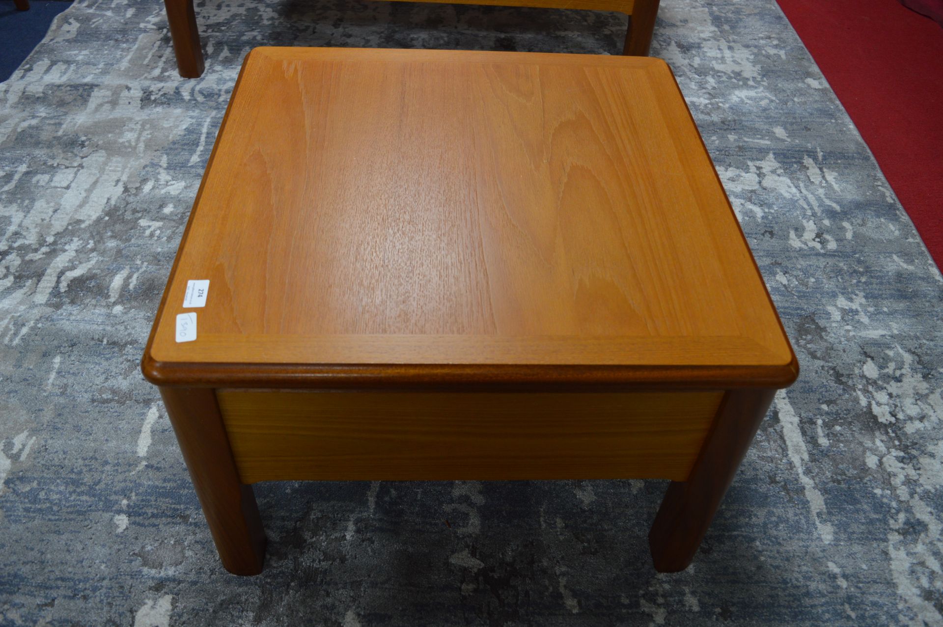 Nathan Oak & Teak Square Coffee Table with Interna