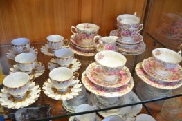Gilded China Tea Set and Royal Albert Serena Part